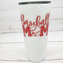 Load image into Gallery viewer, Baseball Mom Glitter Tumbler