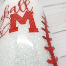 Load image into Gallery viewer, Baseball Mom Glitter Tumbler
