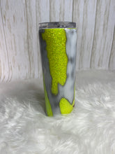 Load image into Gallery viewer, Distressed Softball Glitter Tumbler