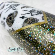 Load image into Gallery viewer, Camo, Leopard Print, and Skellies Glitter Tumbler