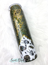 Load image into Gallery viewer, Camo, Leopard Print, and Skellies Glitter Tumbler