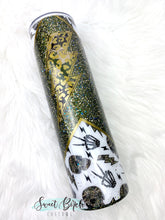 Load image into Gallery viewer, READY TO SHIP Camo, Leopard Print, and Skellies Glitter Tumbler