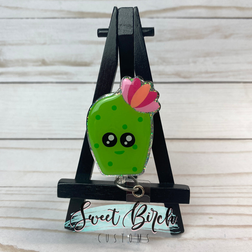 Topper Only Cactus Glitter Badge Reel