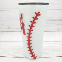 Load image into Gallery viewer, Baseball Mom Glitter Tumbler
