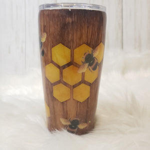 Woodgrain Bee Tumbler