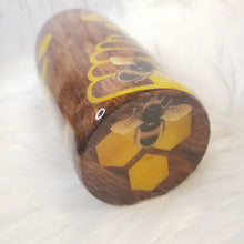 Load image into Gallery viewer, Woodgrain Bee Tumbler
