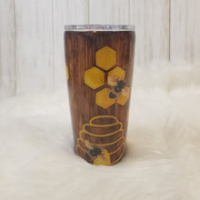 Load image into Gallery viewer, Woodgrain Bee Tumbler
