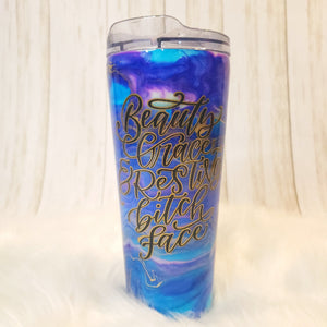 Resting Bitch Face Tumbler Ready to Ship