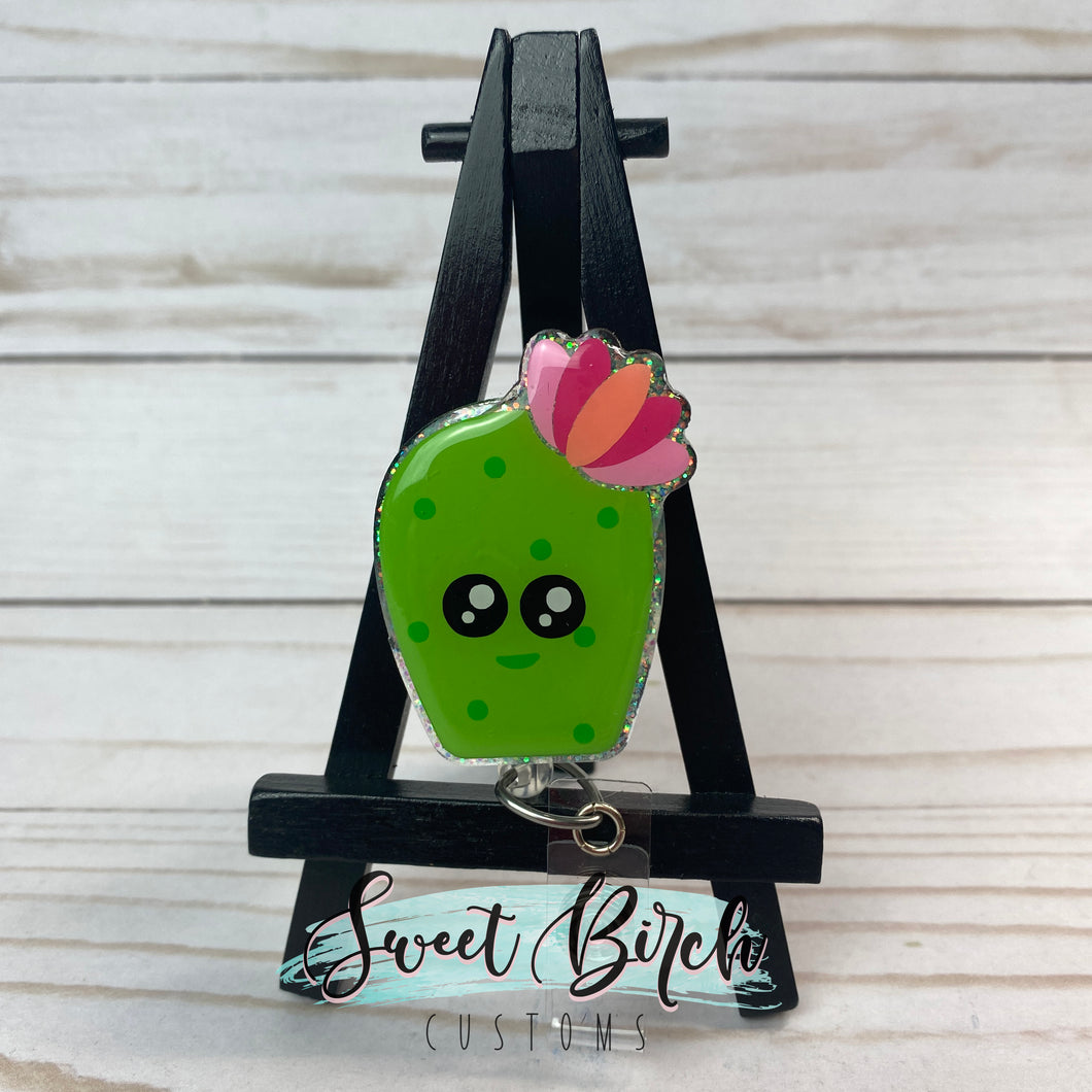 Cactus Glitter Badge Reel