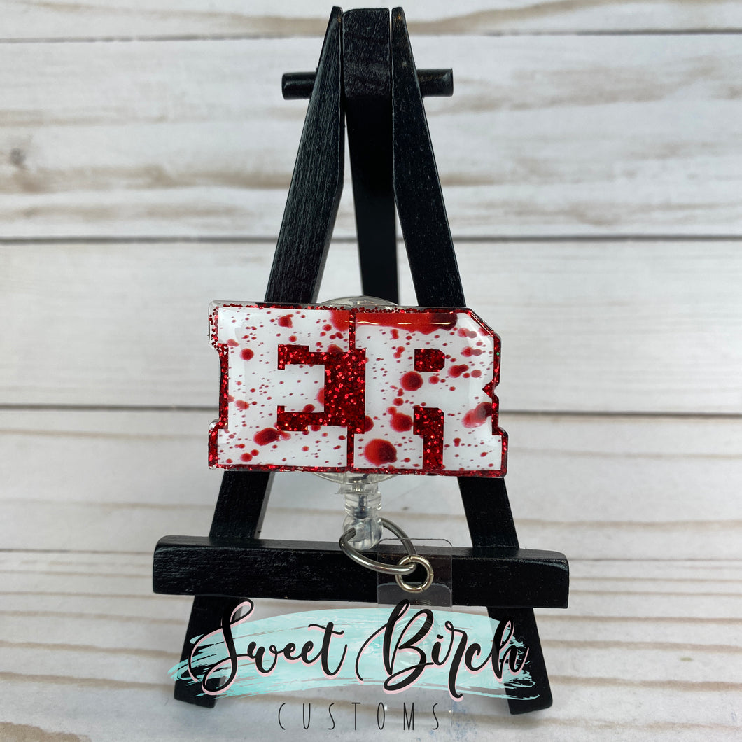 ER Blood Splatter Glitter Badge Reel