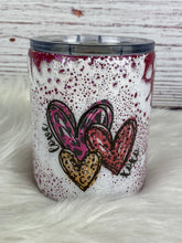 Load image into Gallery viewer, Animal Print Hearts Glitter Tumbler
