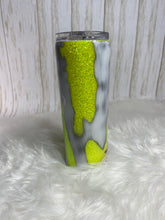 Load image into Gallery viewer, Distressed Softball Glitter Tumbler
