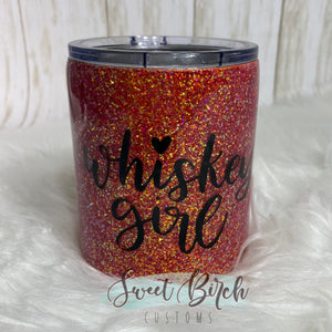 Whiskey Girl Glitter Tumbler