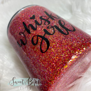 Whiskey Girl Glitter Tumbler