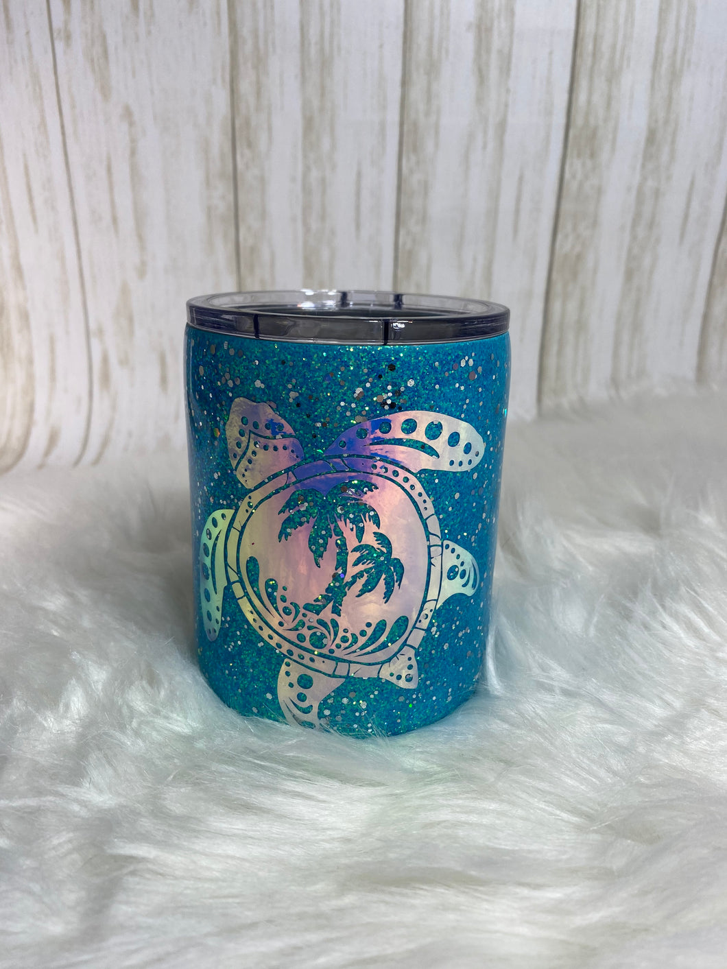 Turtle Glitter Tumbler