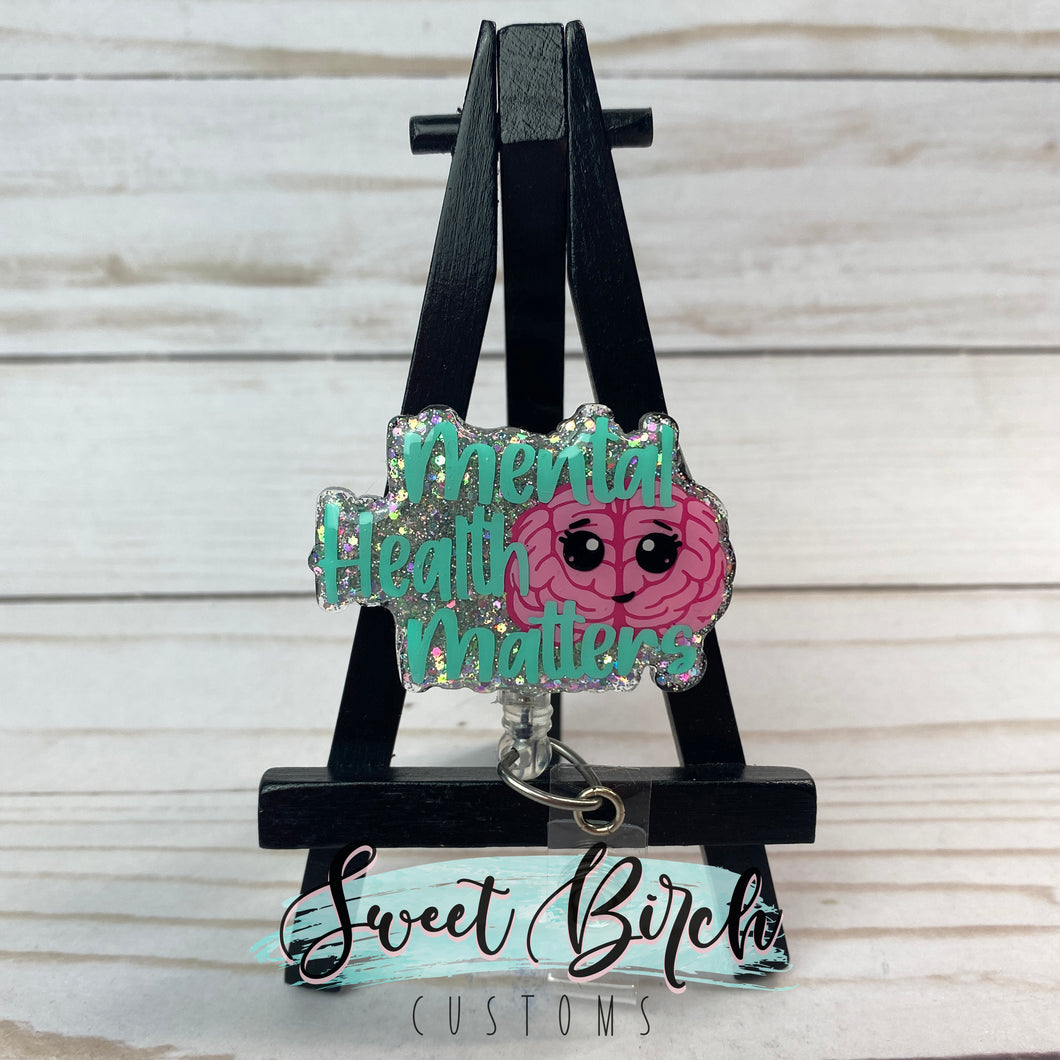 Mental Health Matters Glitter Badge Reel