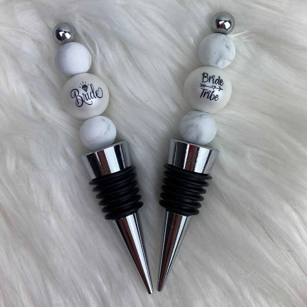 Bride and Bride Tribe Wine Stopper