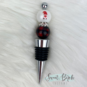 Plaid Gnome Wine Stopper