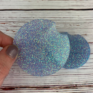 Light Blue Glitter Car Coasters Set 3" Coaster