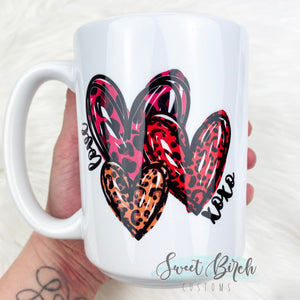 Leopard Hearts Coffee Mug