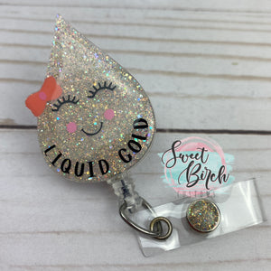 Lactation Consultant - Liquid Gold Glitter Badge Reel