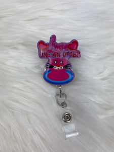 Topper Only Love One An Otter Glitter Badge Reel