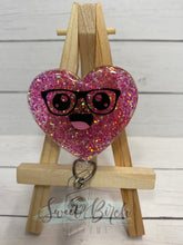 Load image into Gallery viewer, Nerdy Heart Glitter Badge Reel
