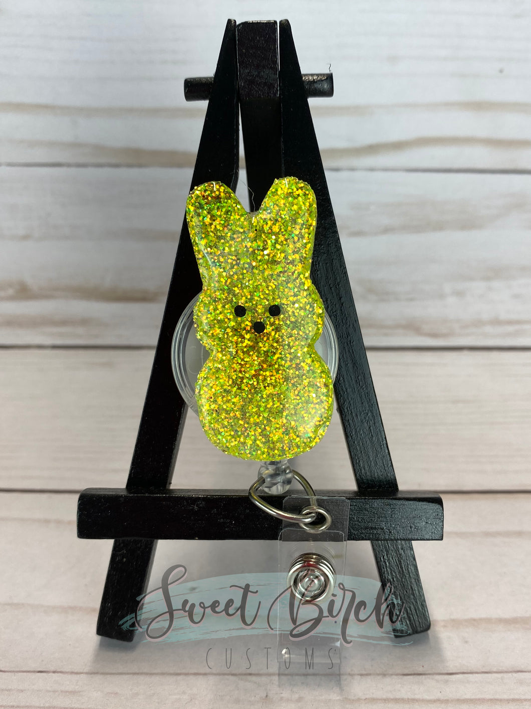 Peep Glitter Badge Reel