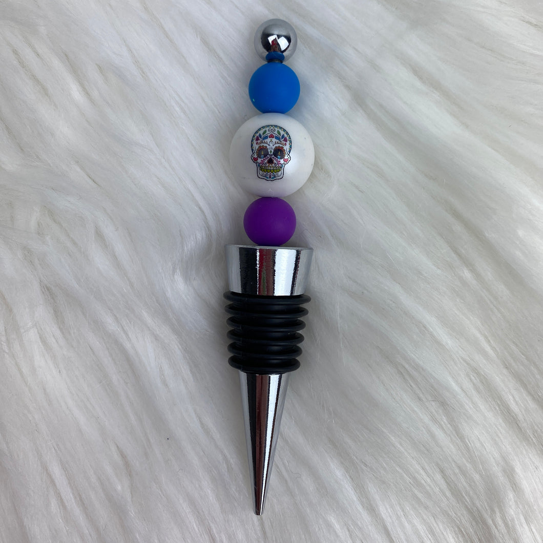 Sugar Skull Wine Stopper