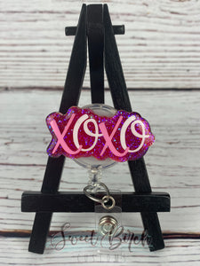 XOXO Glitter Badge Reel